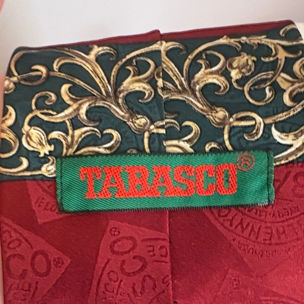 Tabasco Hot Sauce Gulf Shrimp Silk Necktie Tie